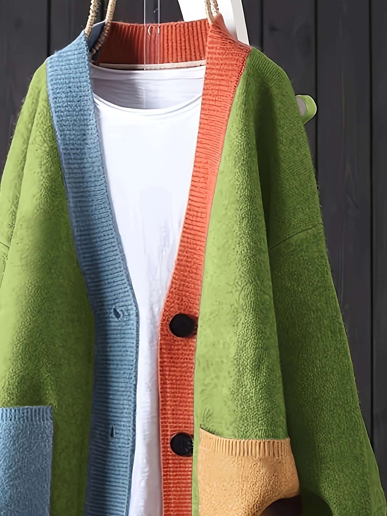 Plus Size Oversized Cardigan - Elegant Button-Front Sweater Coat for Fall & Winter