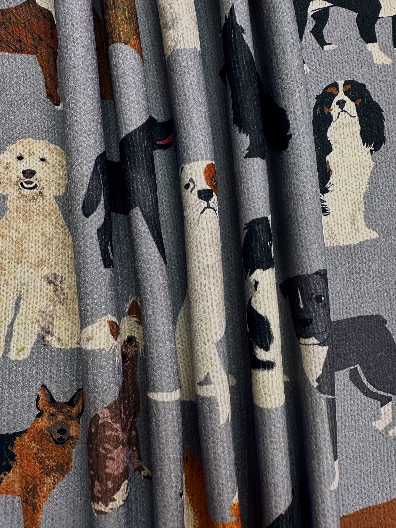 Lightweight Women'S Sweater with a Round Neck And Long Sleeves, Featuring an All-Over Print of a Group of Dogs in a Stylish And Casual Design.