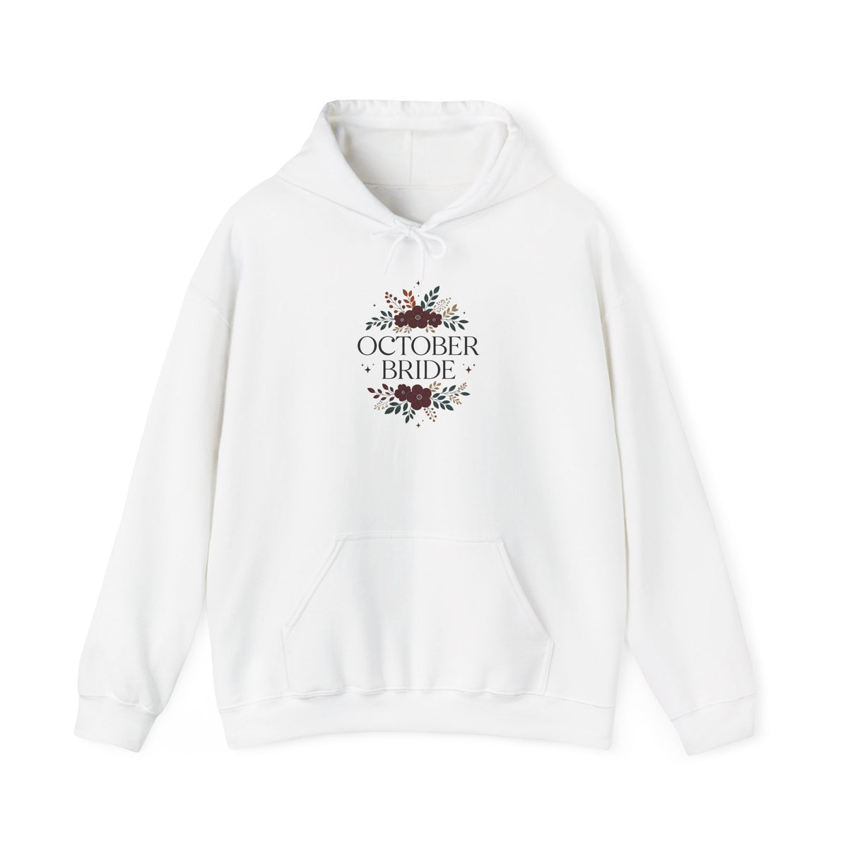 October Bride Hoodie — Floral Fall Bridal Sweatshirt