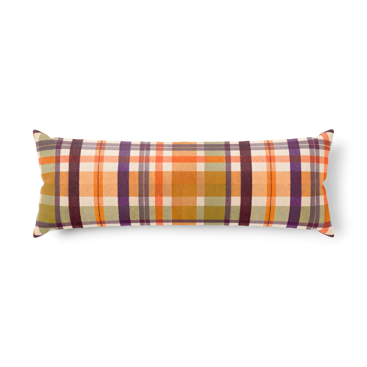 Multicolor Plaid Pattern Body Pillow