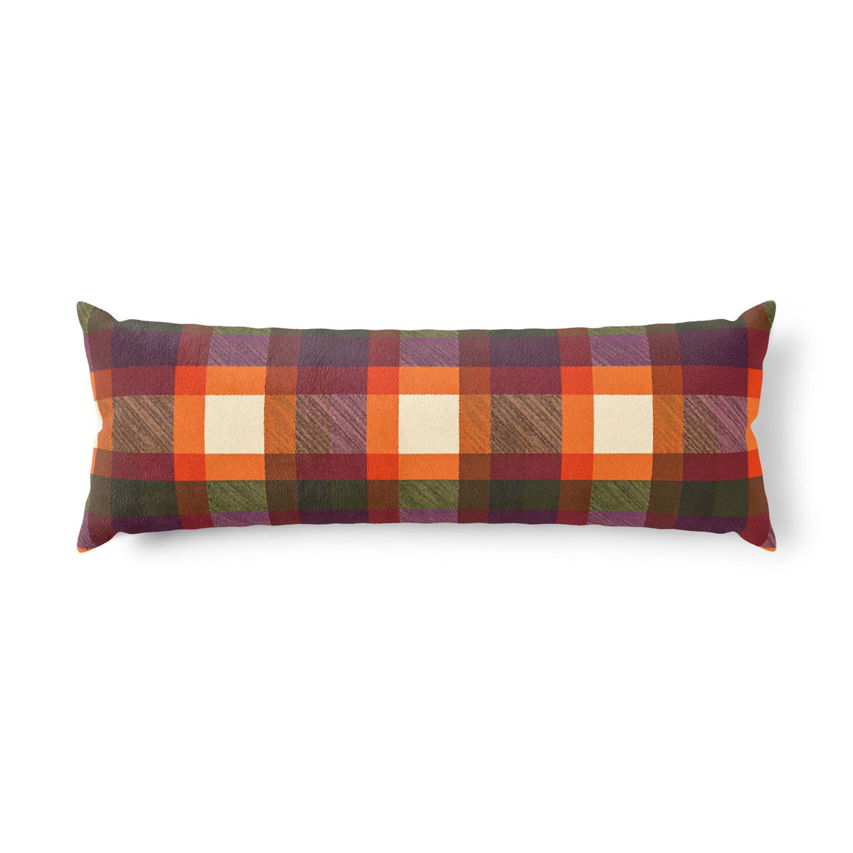 Rustic Autumn Plaid Body Pillow