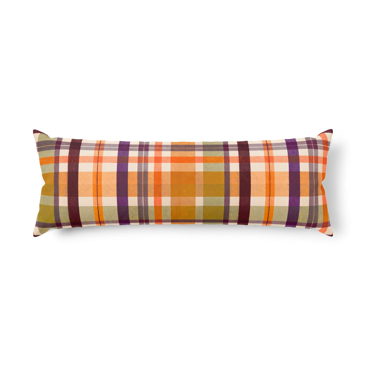 Multicolor Plaid Pattern Body Pillow