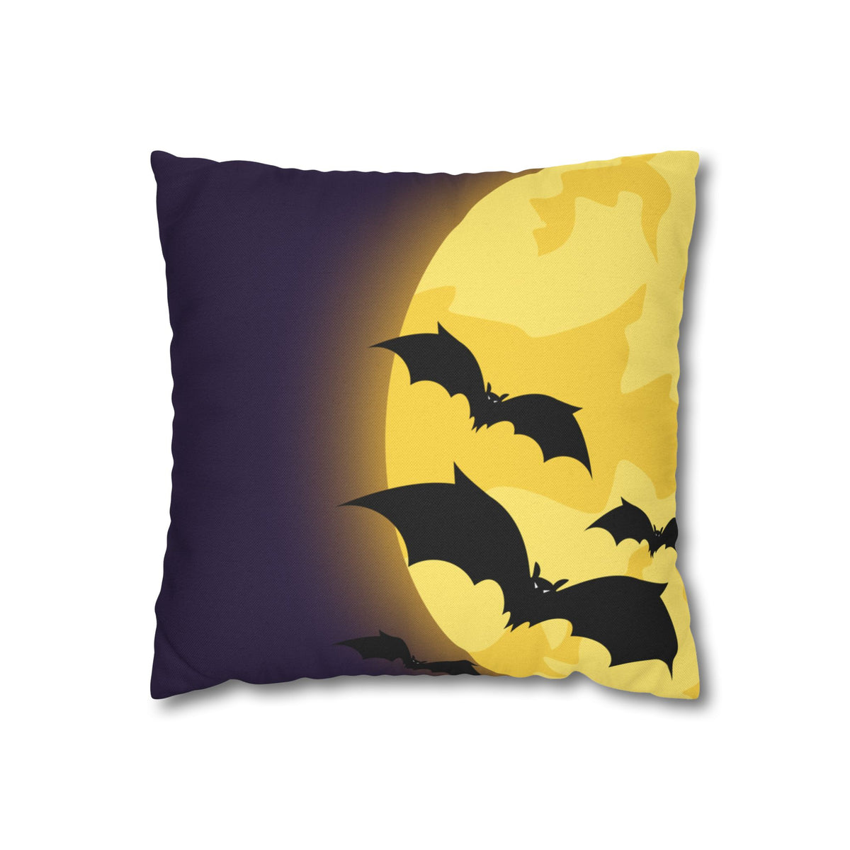 Halloween Bat Moon Throw Pillow Cover