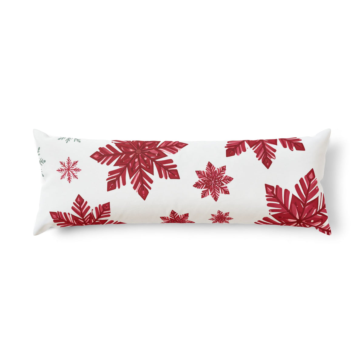 Red Snowflake Pattern Body Pillow