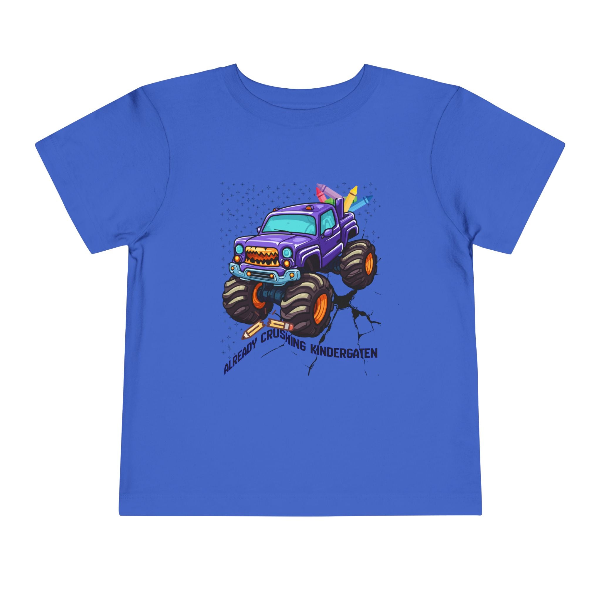 Monster Truck Toddler Tee — 'Already Crushing Kindergarten' Back-to-School Shirt