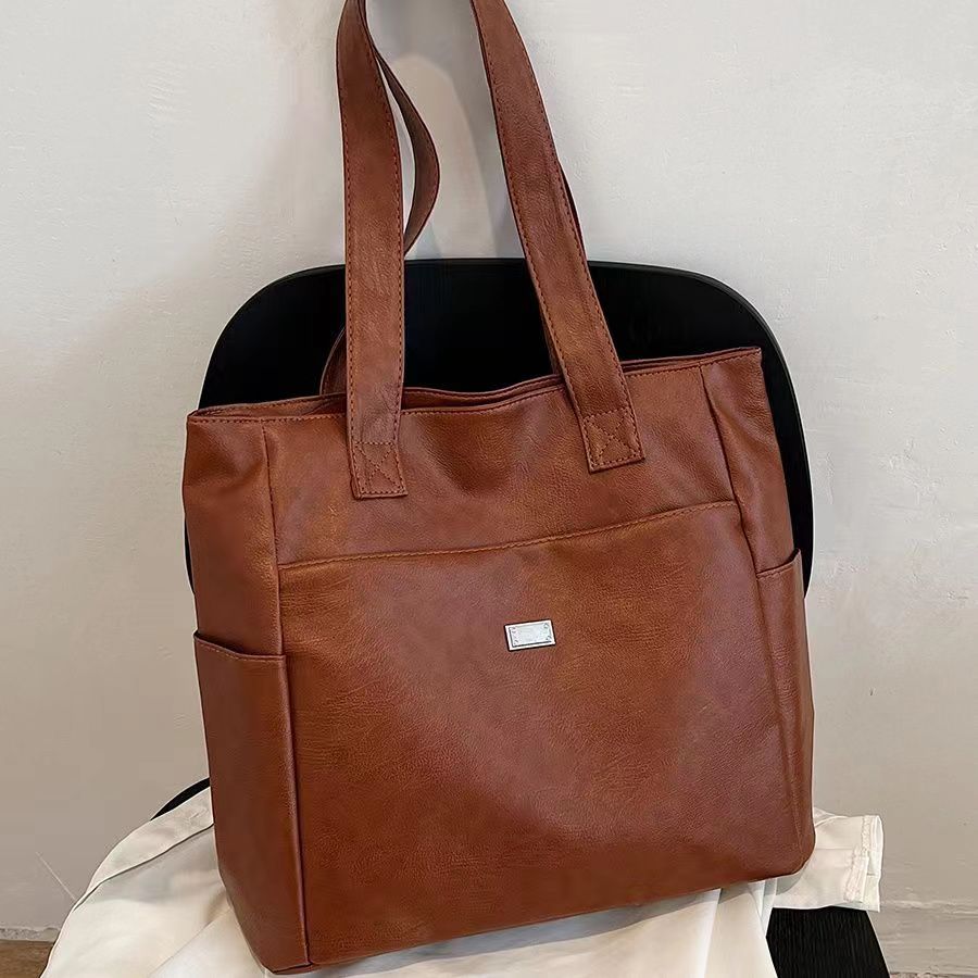 Korean Style Soft Tote Bag - Large Capacity Shoulder Bag for Women