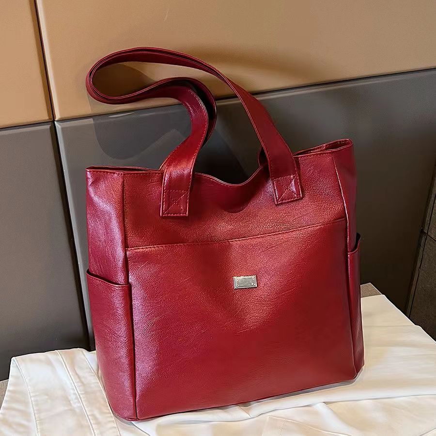 Korean Style Soft Tote Bag - Large Capacity Shoulder Bag for Women