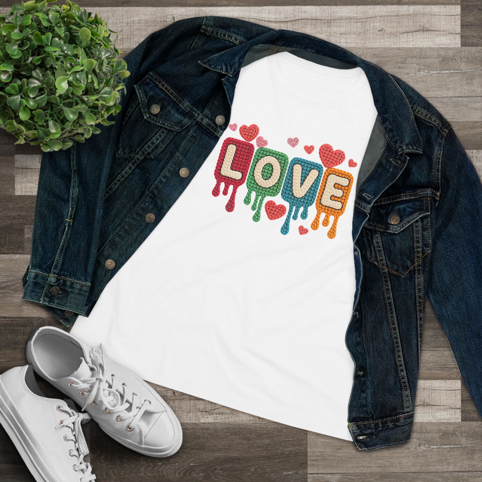 Love Heart Graphic Tee - Valentine's Day Graphic Shirt for Women