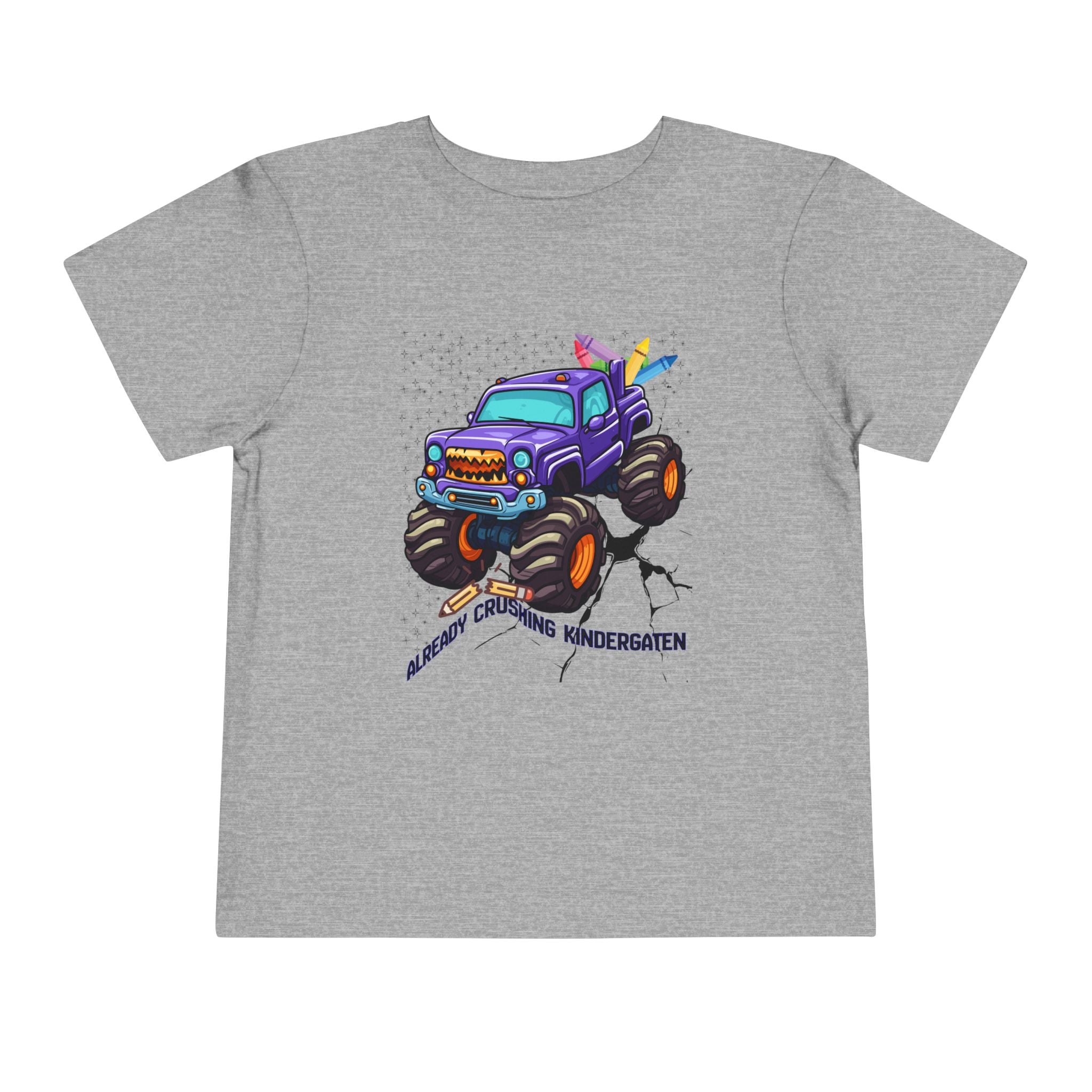 Monster Truck Toddler Tee — 'Already Crushing Kindergarten' Back-to-School Shirt
