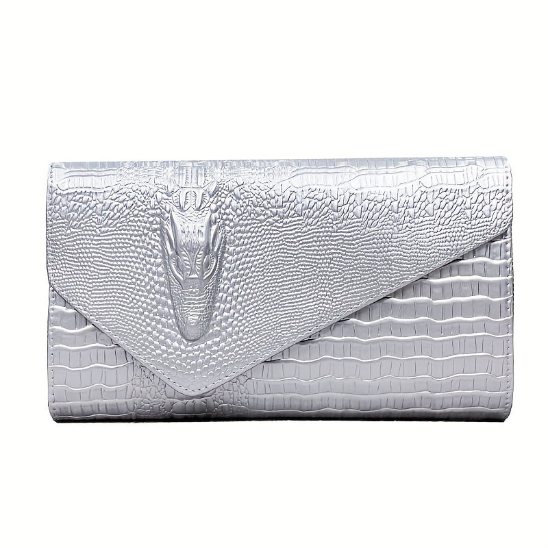 Envelope Clutch with Chain Strap - Large Capacity Crossbody Purse for Women