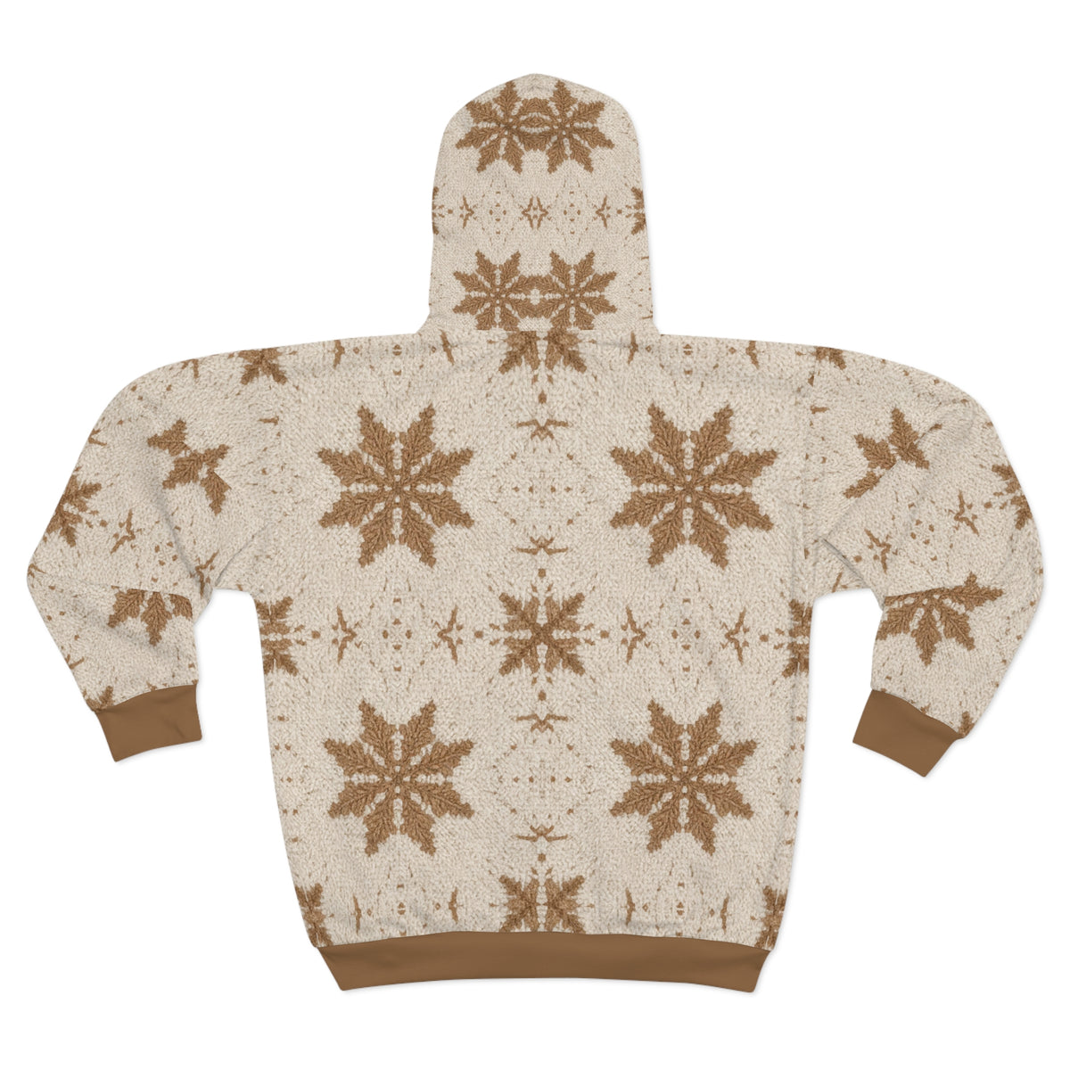 Cozy Nordic Snowflake Zip Hoodie
