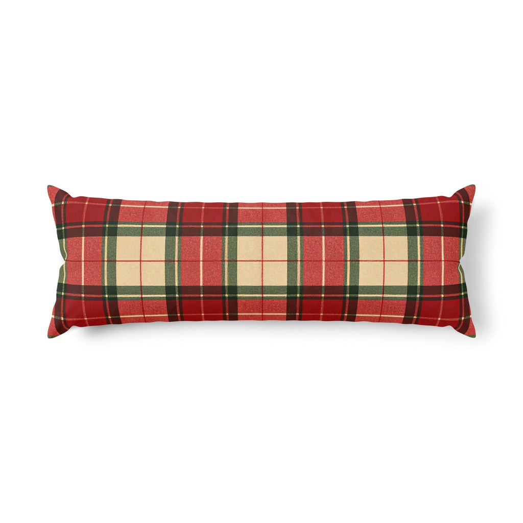 Red Green Tartan Plaid Body Pillow