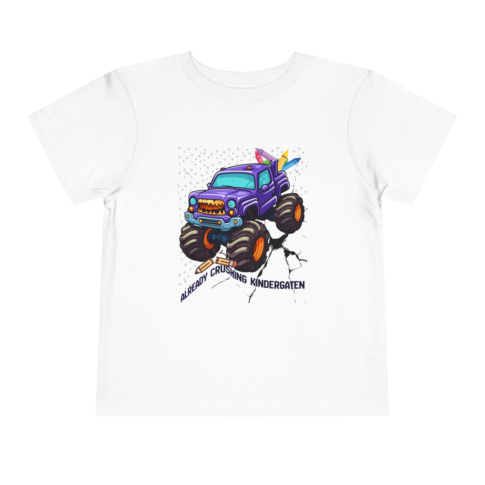 Monster Truck Toddler Tee — 'Already Crushing Kindergarten' Back-to-School Shirt