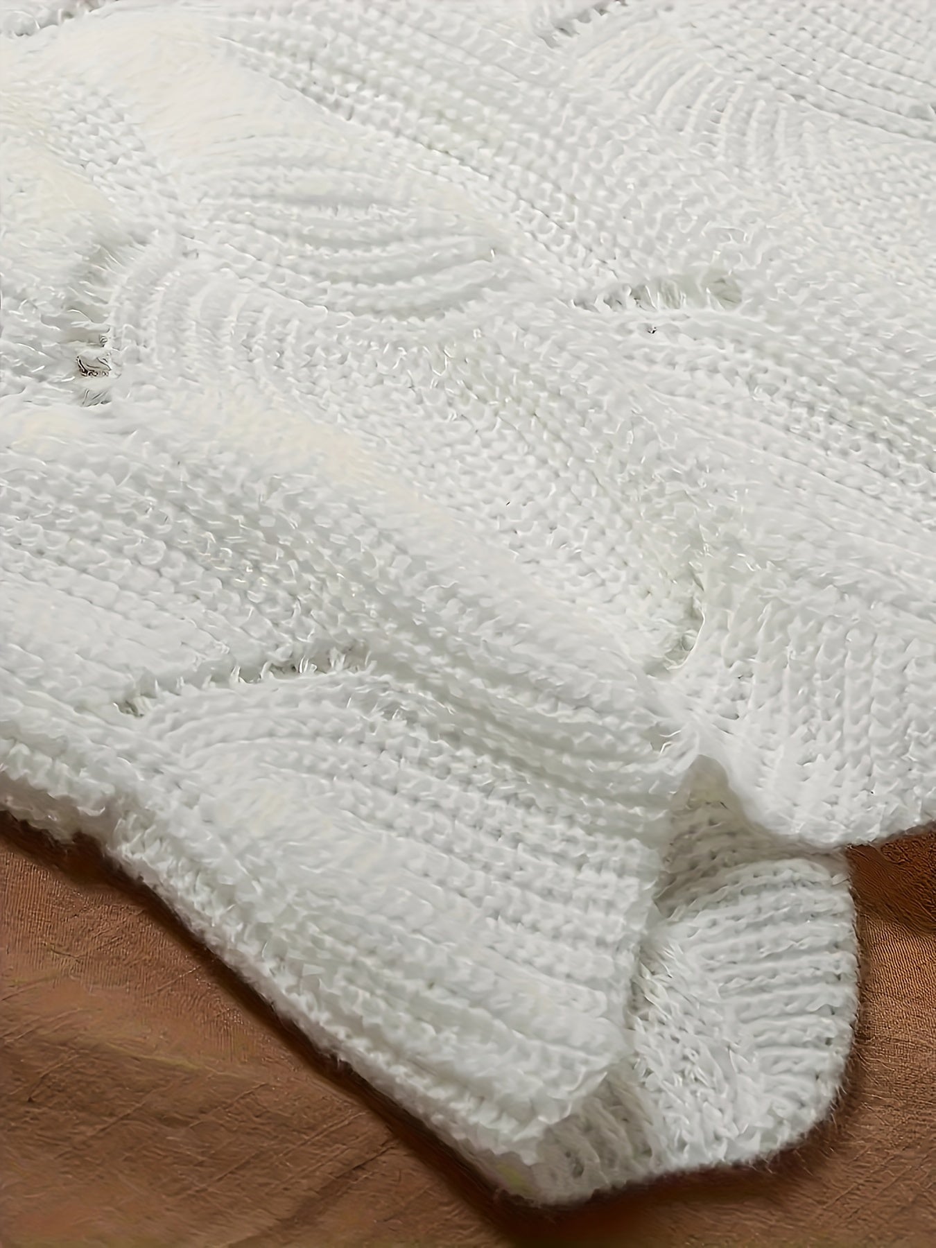 V-Neck Sweater with Lace Trim - Long Sleeve Button-Front Cardigan for Women