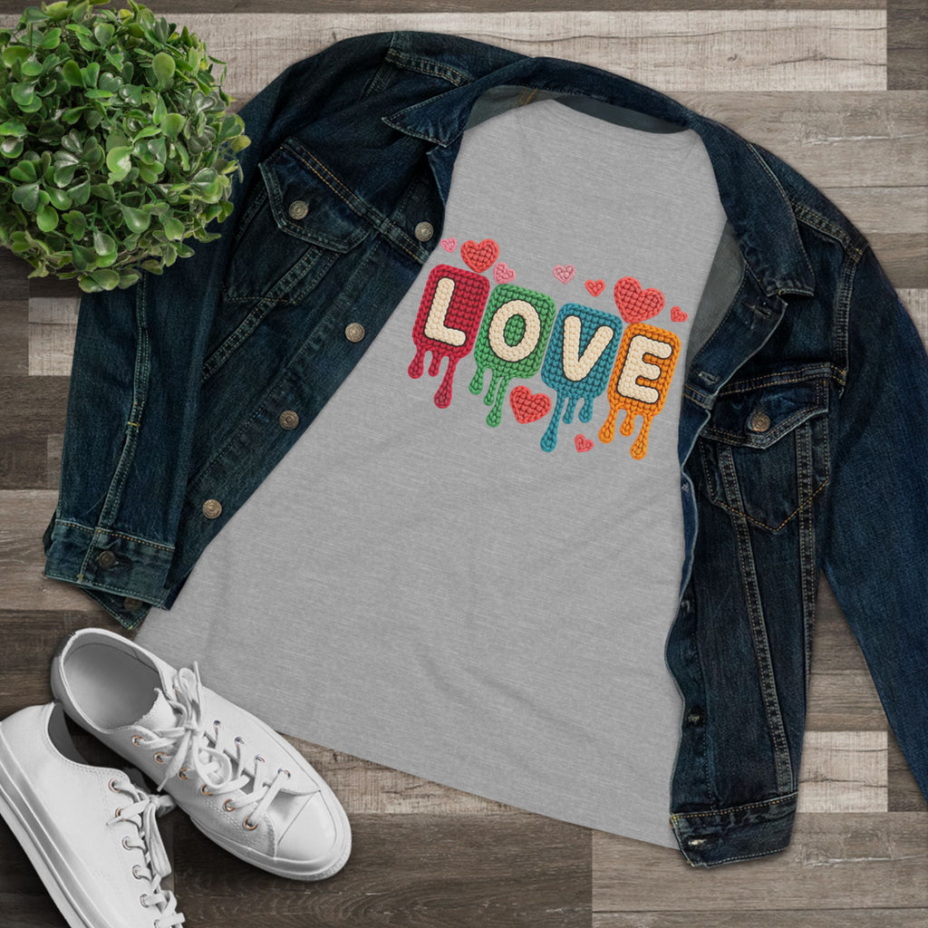 Love Heart Graphic Tee - Valentine's Day Graphic Shirt for Women