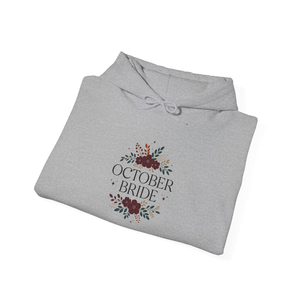 October Bride Hoodie — Floral Fall Bridal Sweatshirt