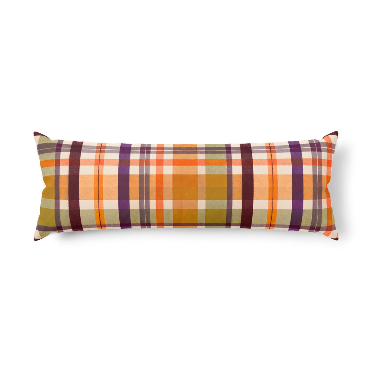 Multicolor Plaid Pattern Body Pillow