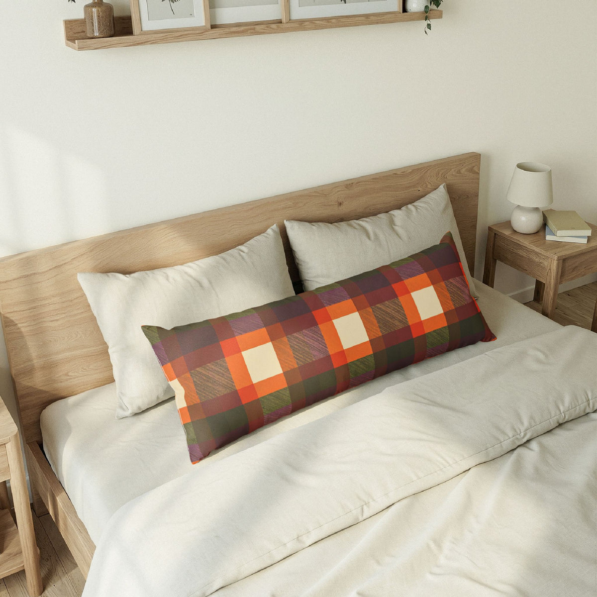 Rustic Autumn Plaid Body Pillow