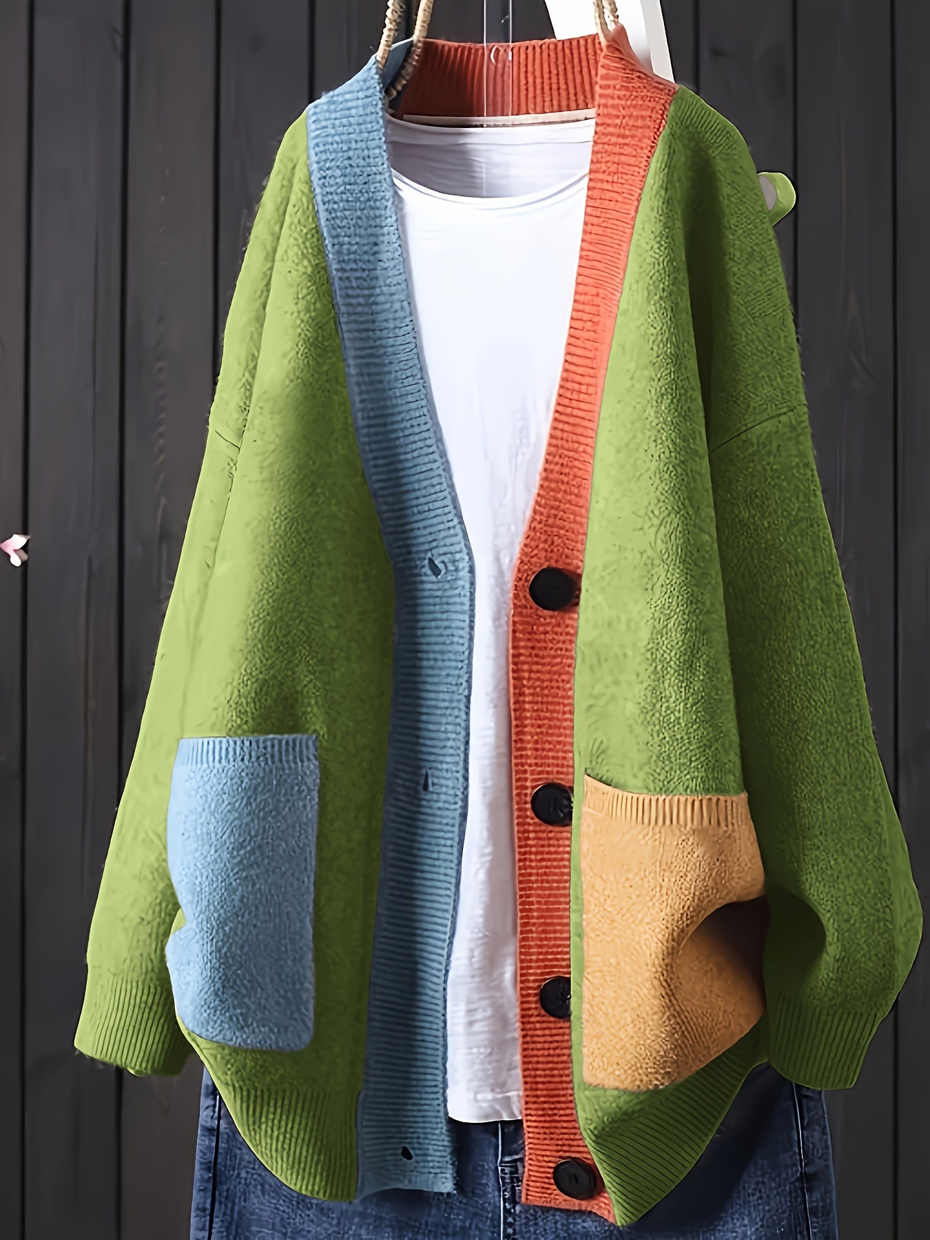 Plus Size Oversized Cardigan - Elegant Button-Front Sweater Coat for Fall & Winter