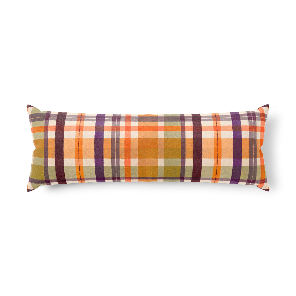 Multicolor Plaid Pattern Body Pillow