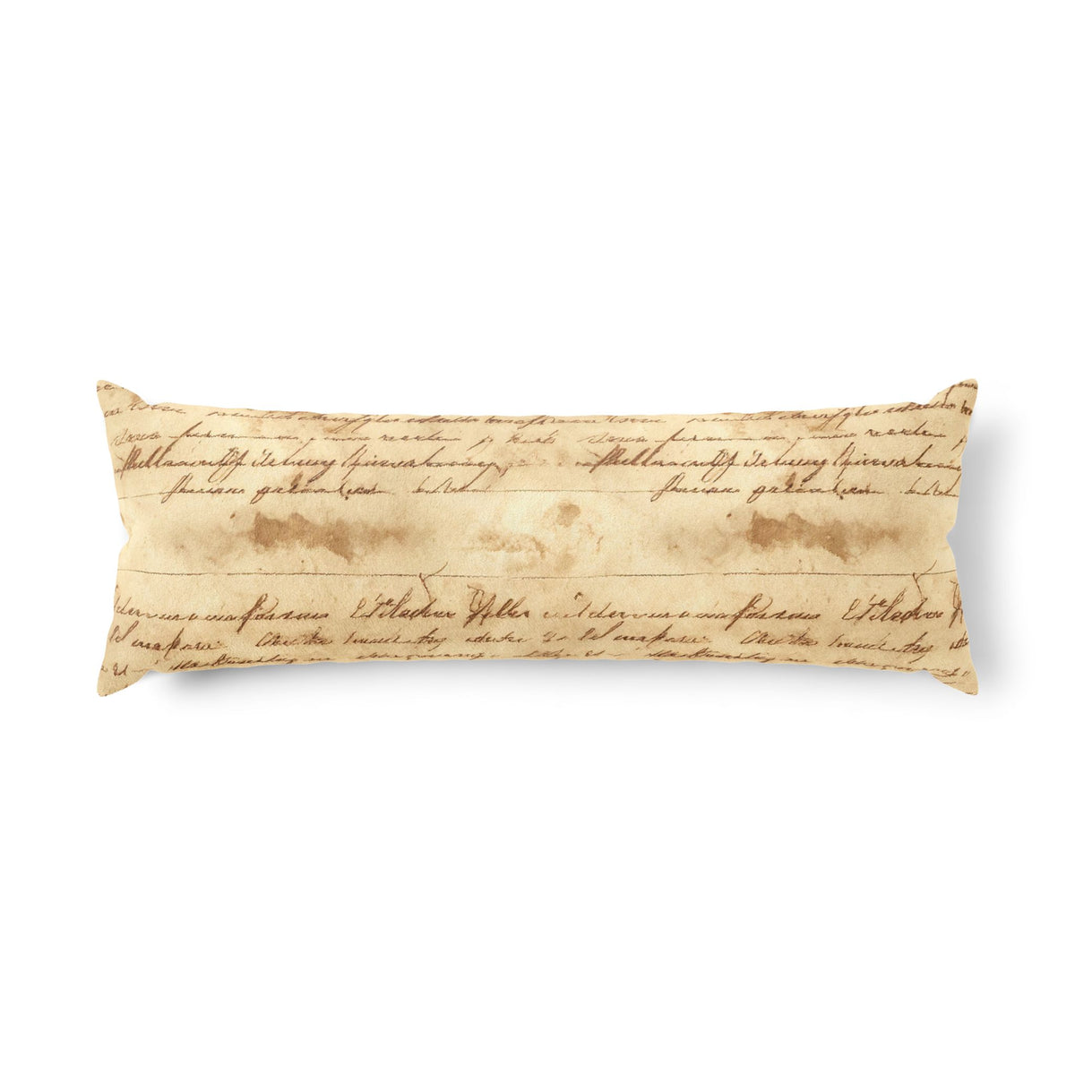 Vintage Script Writing Body Pillow