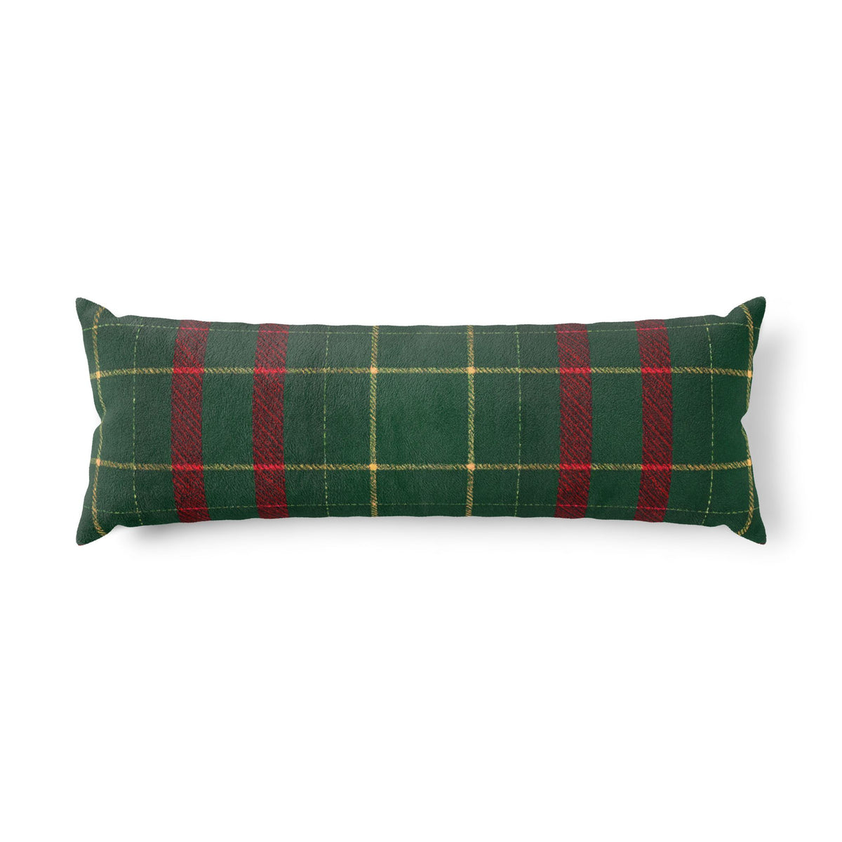 Forest Green & Red Tartan Body Pillow
