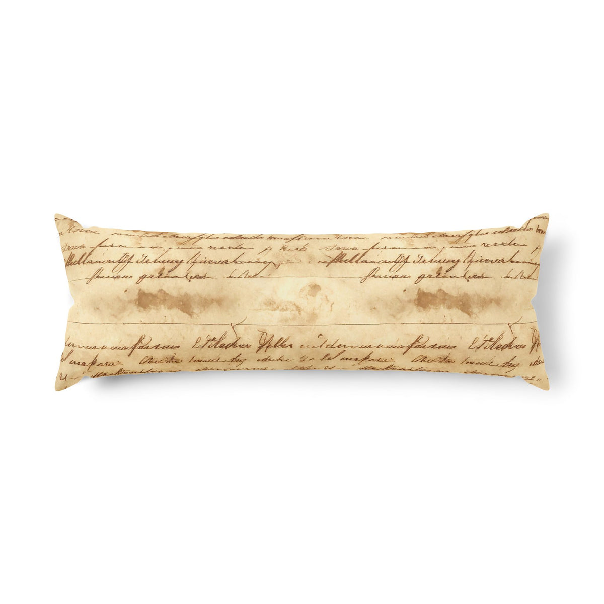 Vintage Script Writing Body Pillow