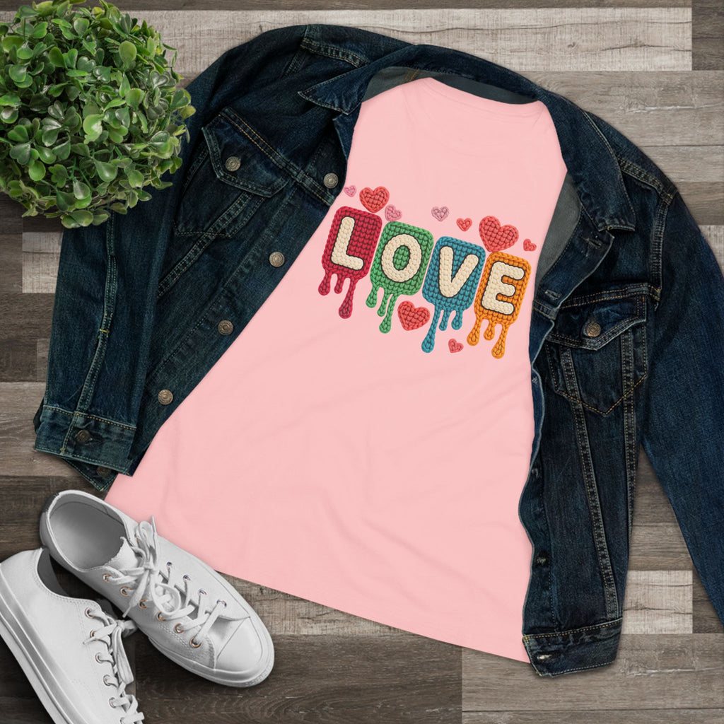 Love Heart Graphic Tee - Valentine's Day Graphic Shirt for Women