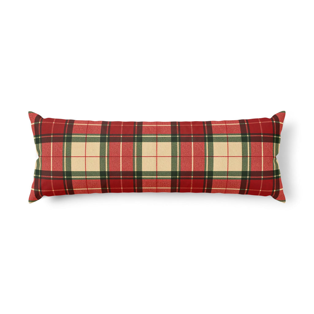 Red Green Tartan Plaid Body Pillow