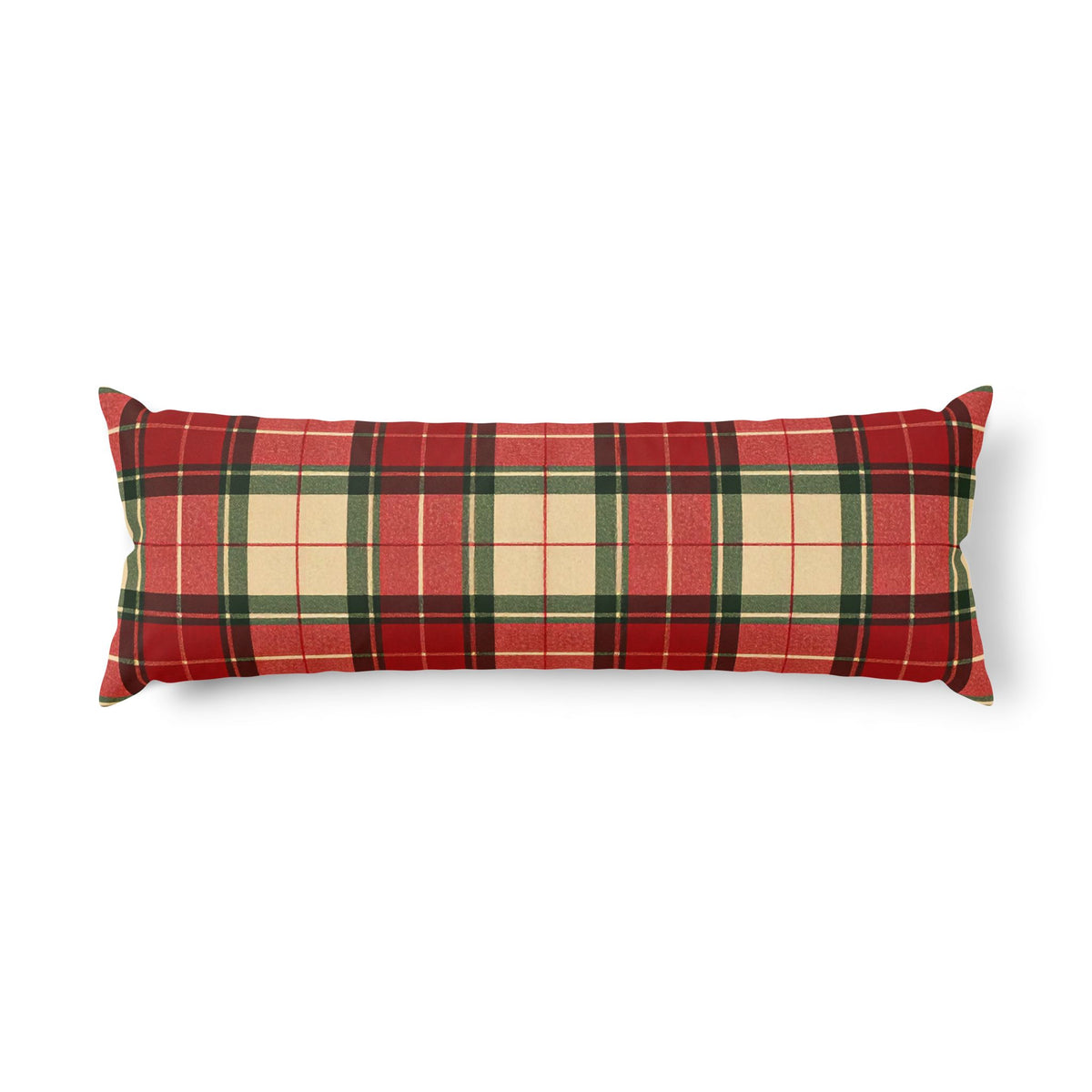 Red Green Tartan Plaid Body Pillow