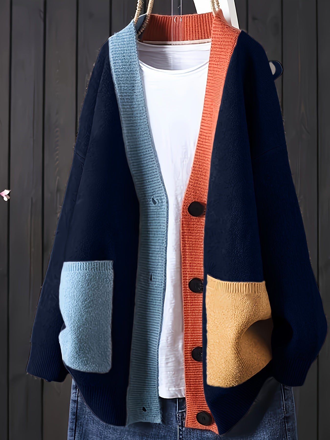 Plus Size Oversized Cardigan - Elegant Button-Front Sweater Coat for Fall & Winter
