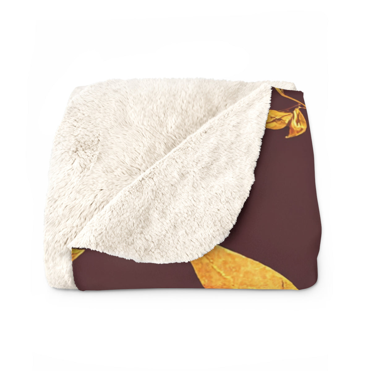 Autumn Golden Leaves Sherpa Fleece Blanket