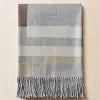 Super Soft 100% Australian Merino Wool Eco-Friendly Organic Breathable Wrinkle Resistant Blanket Home Textile Heavy Strip Throw