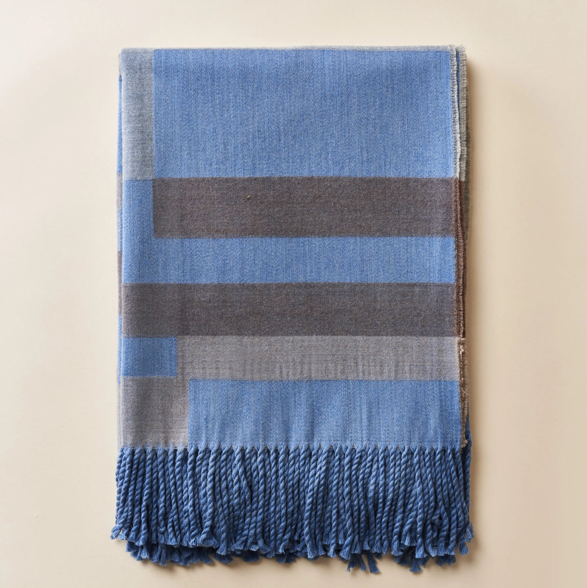 Super Soft 100% Australian Merino Wool Eco-Friendly Organic Breathable Wrinkle Resistant Blanket Home Textile Heavy Strip Throw