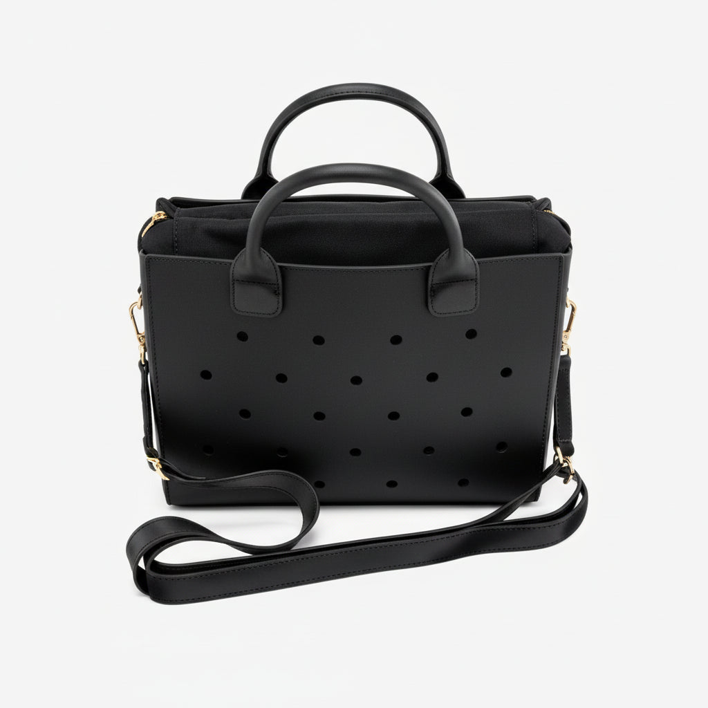 Waterproof EVA Tote Bag - Large Punching Design Beach Bag with Shoulder Strap