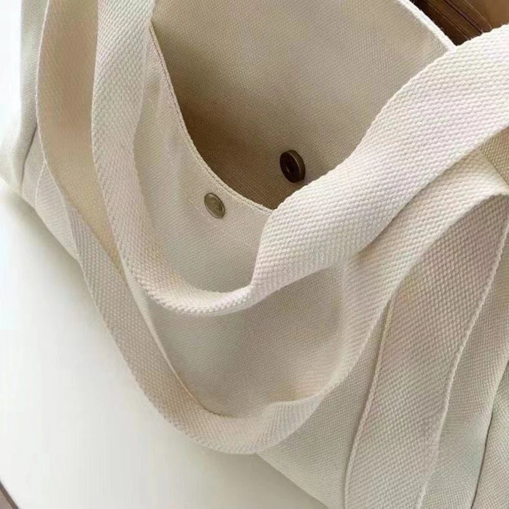 Large Capacity Canvas Tote Bag - Work, College & Everyday Shoulder Bag