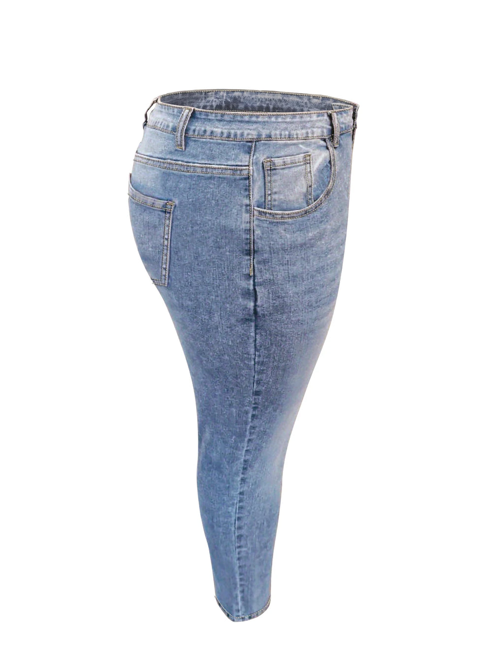 Skinny Stretch Denim Pants - Mid-Rise Breathable Jeans for Women