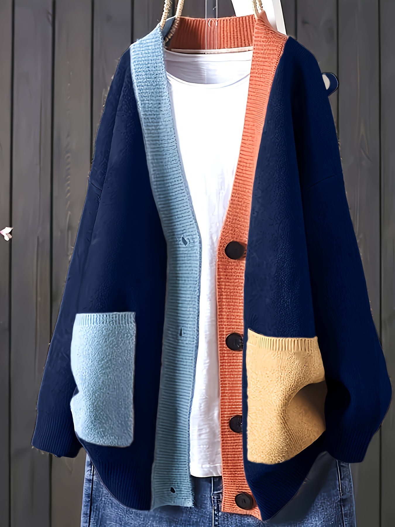 Plus Size Oversized Cardigan - Elegant Button-Front Sweater Coat for Fall & Winter