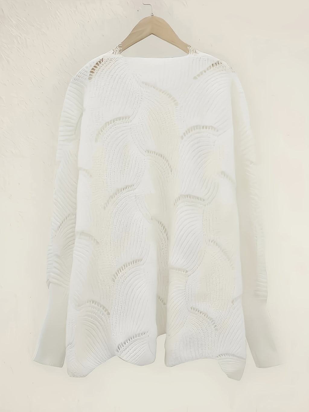 V-Neck Sweater with Lace Trim - Long Sleeve Button-Front Cardigan for Women